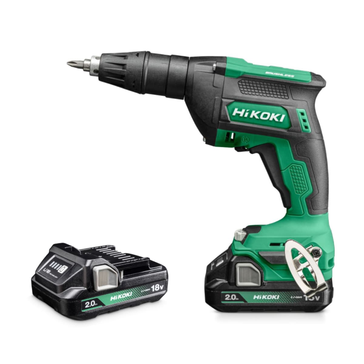 HiKOKI W18DAWAZ 18V Li-ion Accu Gipsschroefmachine / Bandschroefmachine Set (2x 2.0Ah Accu) In HSC III - 25-57mm
