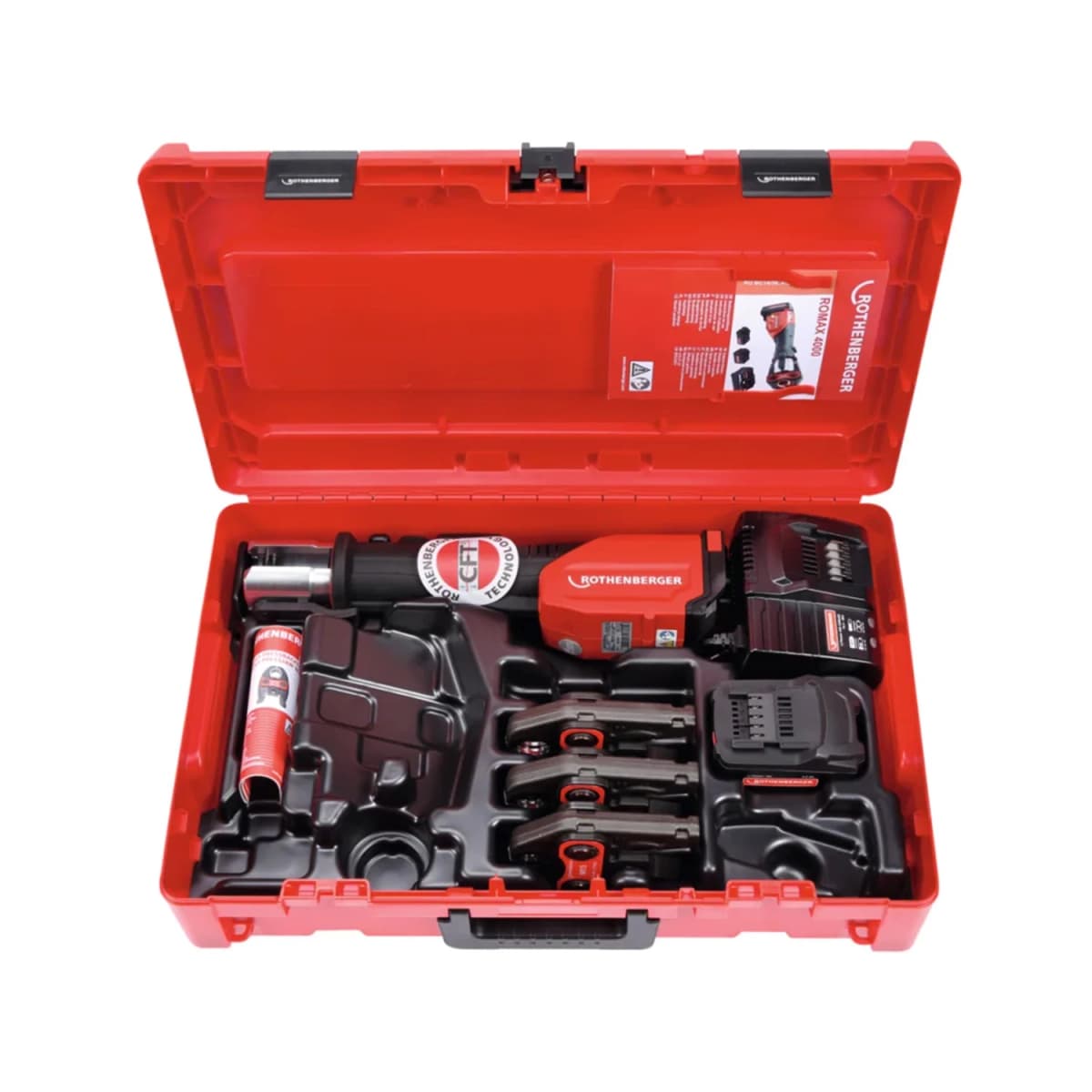 Rothenberger Romax 4000 18V Li-ion Accuperstang Set (1x 4.0Ah Accu) Incl. U16-20-25 Persbekken In Koffer