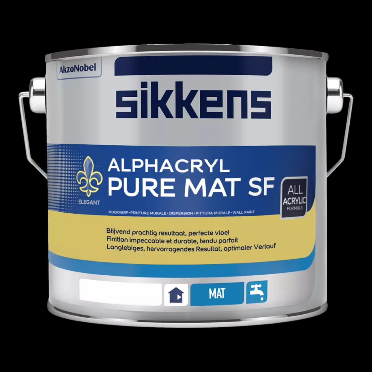 Sikkens Alphacryl Pure Mat SF - Op Kleur Gemengd - 2,5L - Muurverf