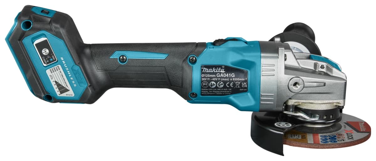 Makita GA041GZ 40V Max Li-Ion Accu Haakse Slijper Body - X-Lock - 125mm thumbnail 2