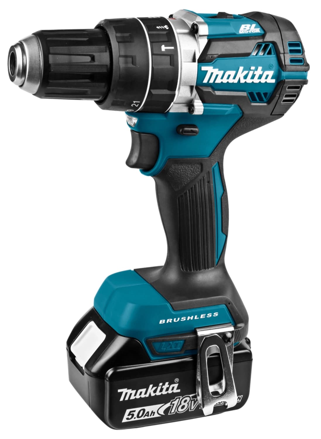 Makita DHP484RTJ 18V Li-Ion Accu Klopboor- /schroefmachine Set (2x 5.0Ah Accu) In Mbox - Koolborstelloos thumbnail 2