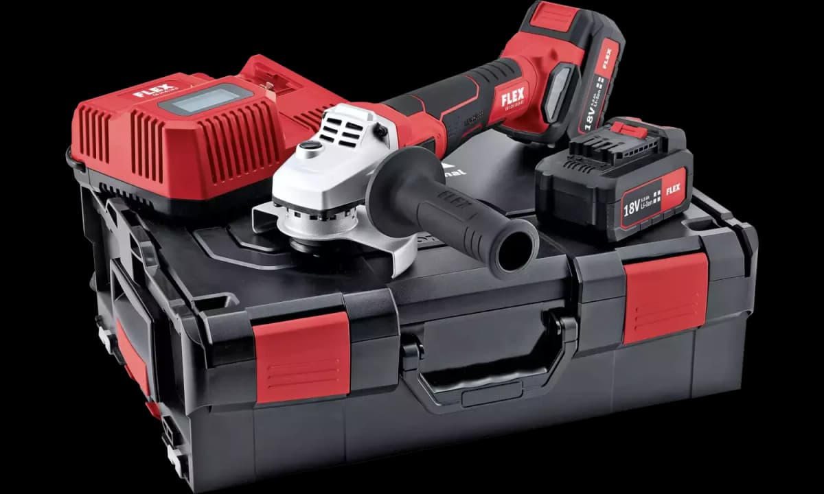 Flex LB 125 18.0-EC/5.0 Set Li-Ion Accu Haakse Slijper Set (2x 5.0Ah) In L-Boxx - 125mm - Variabel - 18V