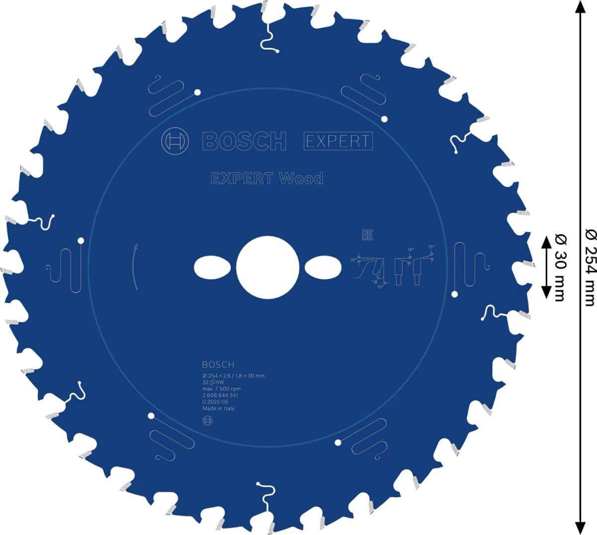 Bosch 2608644341 BIM Cirkelzaagblad- 254 X 30 X 32T - Carbide thumbnail 4