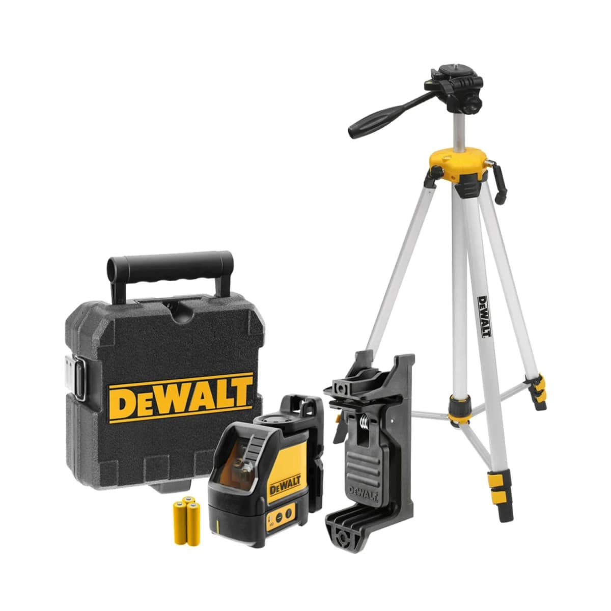 DeWALT DW088KTRI Zelfnivellerende Kruis Lijnlaser In Koffer (DW088K)&Statief In Tas (DE0881T) - Rood - 5m