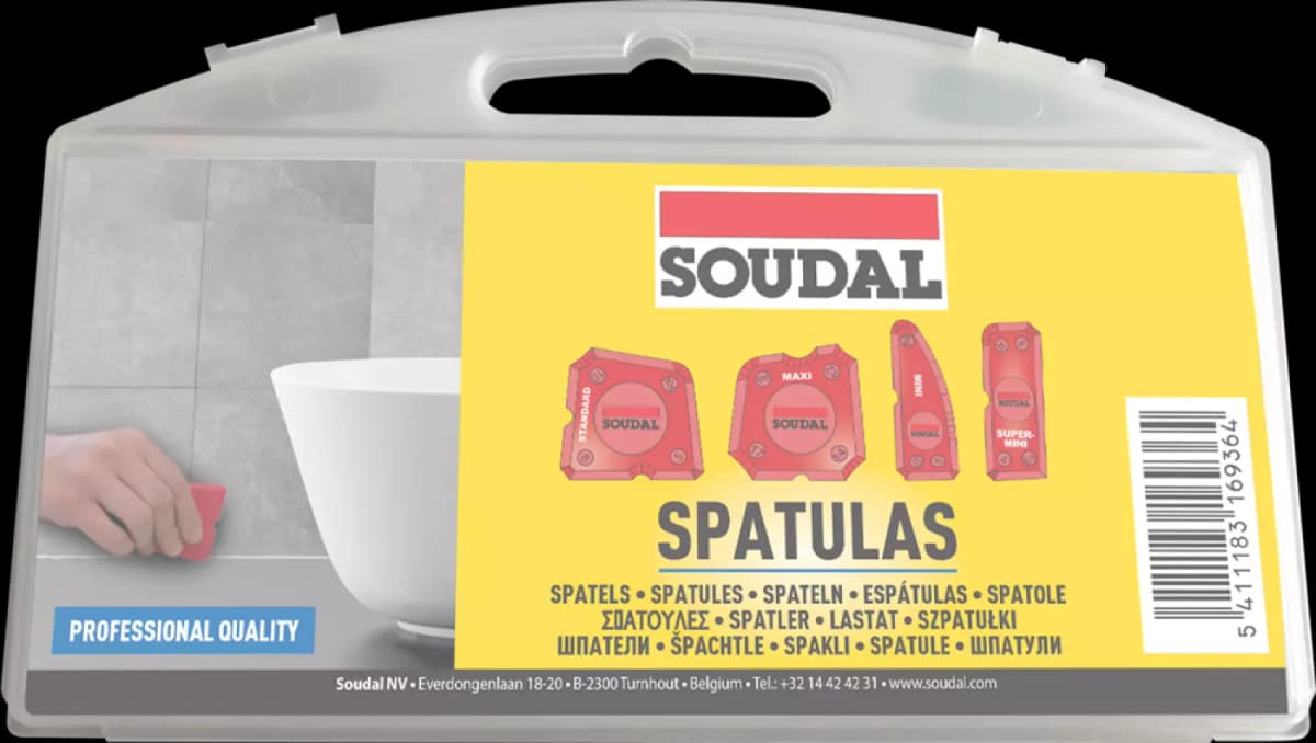 Soudal Spatelset Kit Afstrijkset - 4 Stuks