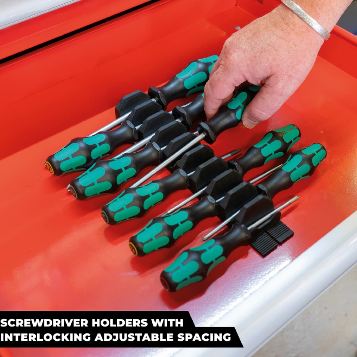 StealthMounts DHSP-SD-10 Drawer Hive Schroevendraaierhouder Voor Ladekast - Zwart - 10 Stuks thumbnail 2