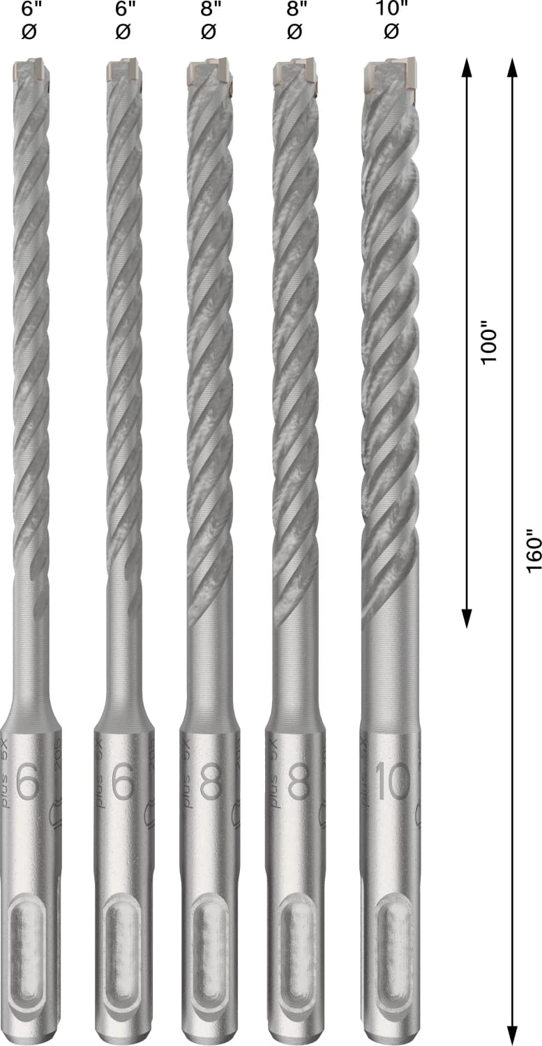 Bosch 2608833911 PRO Hamerboorset SDS Plus-5X - 6/6/8/8/10mm (5 Stuks) thumbnail 4