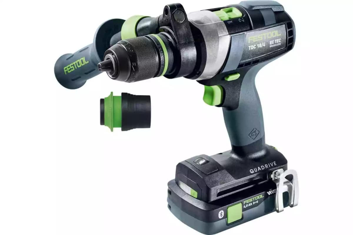 Festool TDC 18/4 5,0/4,0 I-Plus 18V Li-Ion Accu Schroefboormachine Set (1x 4,0Ah&5,0Ah) In Systainer - 75Nm thumbnail 2
