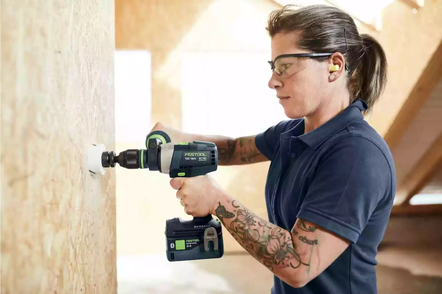 Festool TDC 18/4 5,0/4,0 I-Plus 18V Li-Ion Accu Schroefboormachine Set (1x 4,0Ah&5,0Ah) In Systainer - 75Nm thumbnail 4