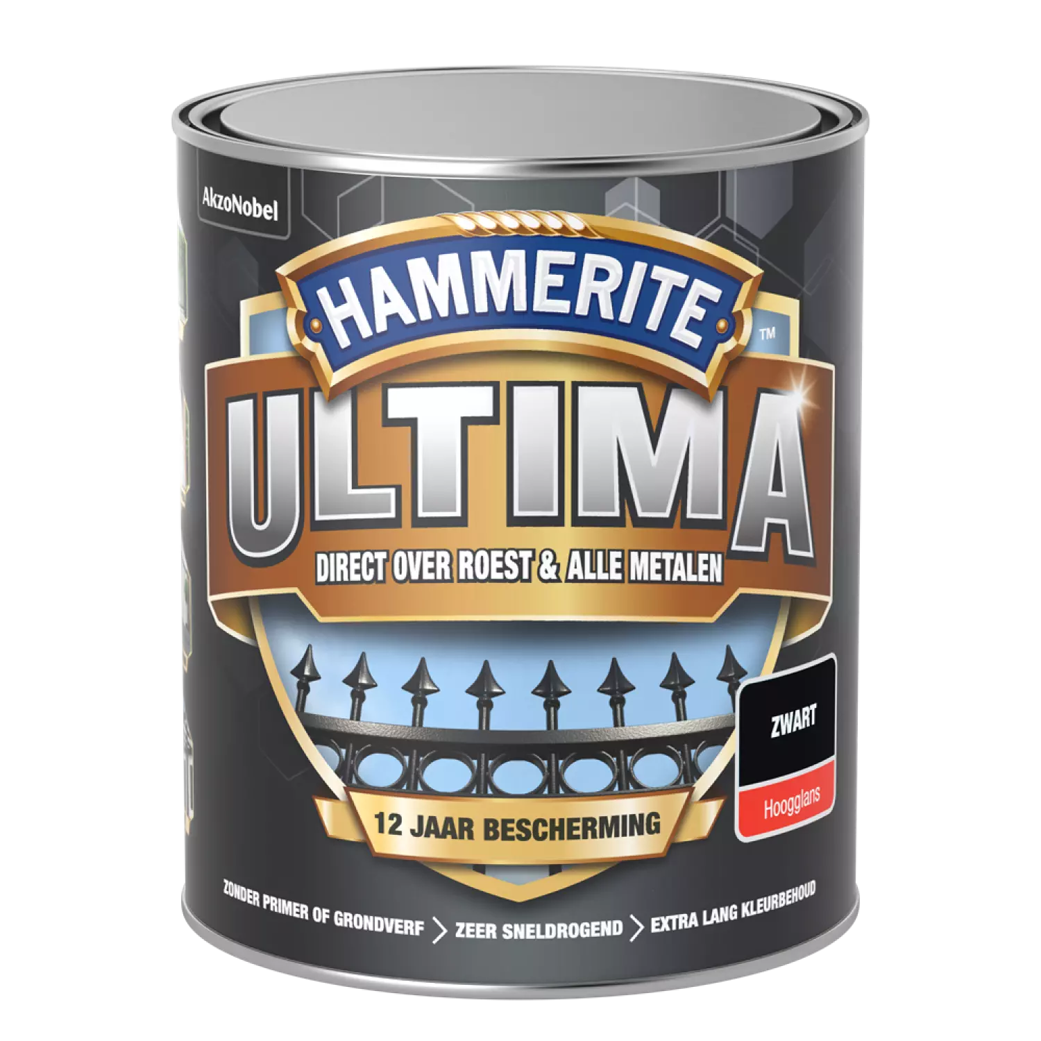 Hammerite Ultima Hoogglans - Zwart - 0,75L