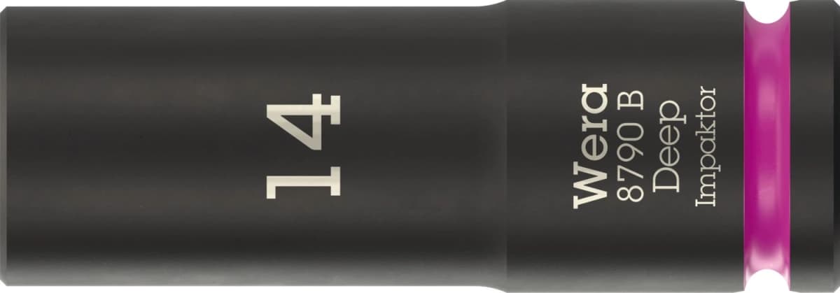 Wera 05005555001 8790 B Impaktor Deep Lange Krachtdop - 3/8"- Zeskant - 14 X 63mm