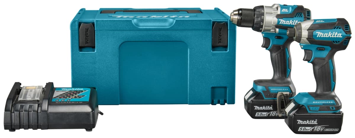 Makita DLX2507TJ 18V Li-ion Accu Klopboor- /schroefmachine (DHP489)&Slagschroevendraaier (DTD153) Combiset (2x 5.0Ah Accu) In Mbox