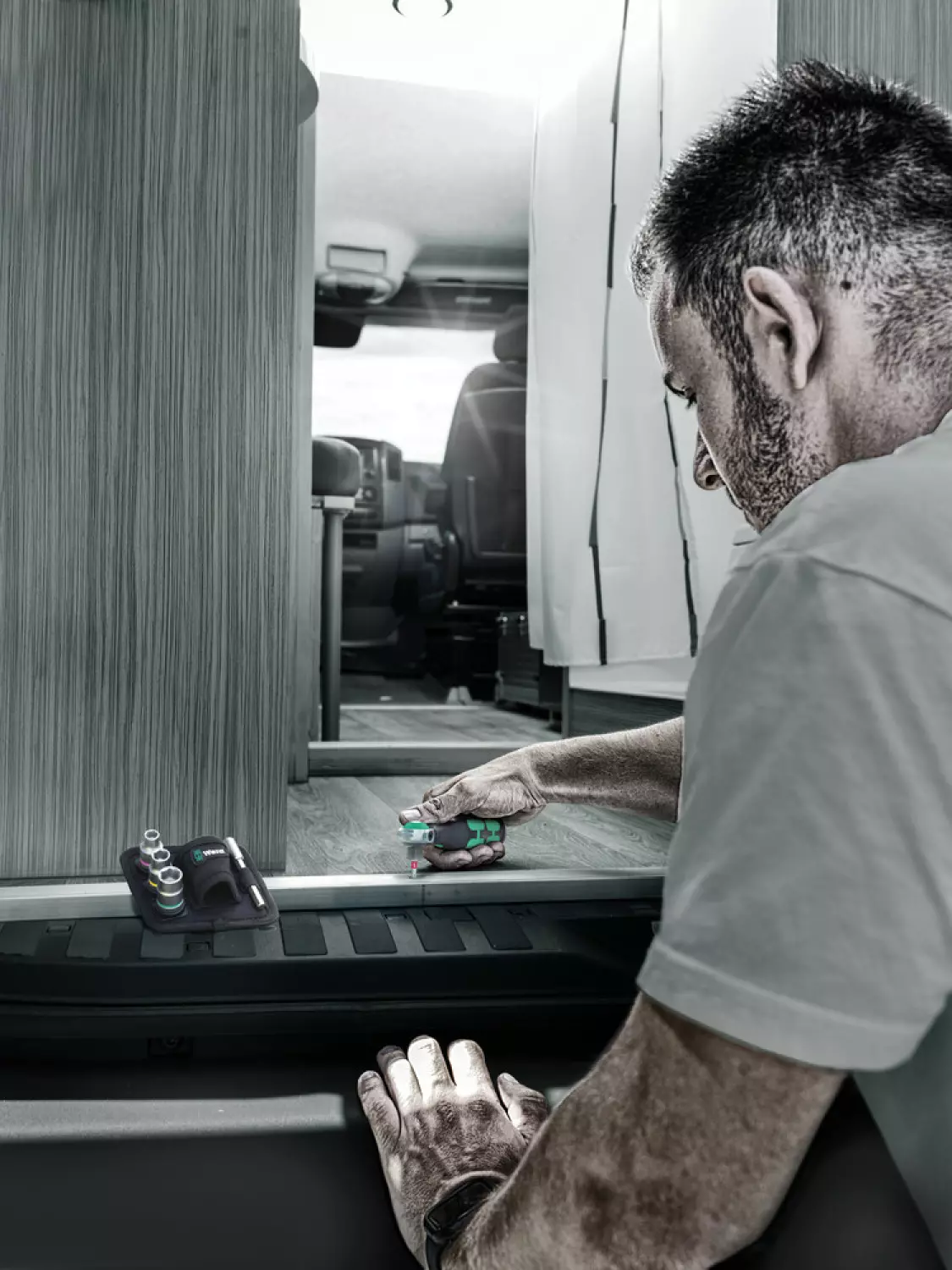 Wera 05004281001 18-delige 8009 8009 Zyklop Pocket Set 2 Ratel- En Doppenset - 3/8"+ 1/4" thumbnail 3