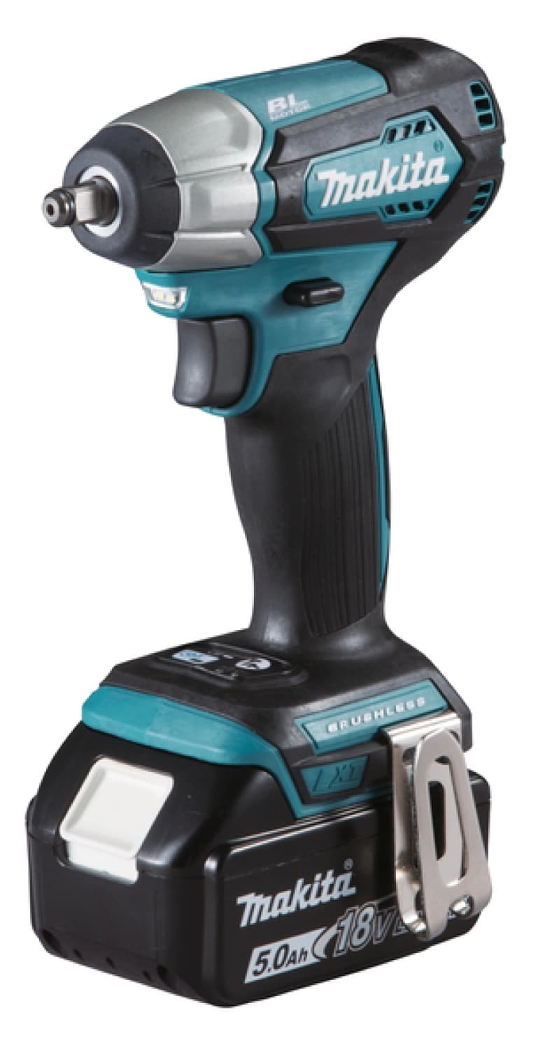 Makita DTW180RTJ 18V Li-Ion Accu Slagmoersleutel Set (2x 5,0Ah) In Mbox - 180Nm - 3/8"- Koolborstelloos thumbnail 2