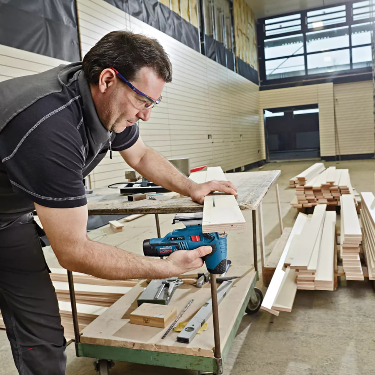 Bosch GST 12V-70 12V Li-Ion Accu Decoupeerzaag Body In L-Boxx - T-greep - Variabel thumbnail 3