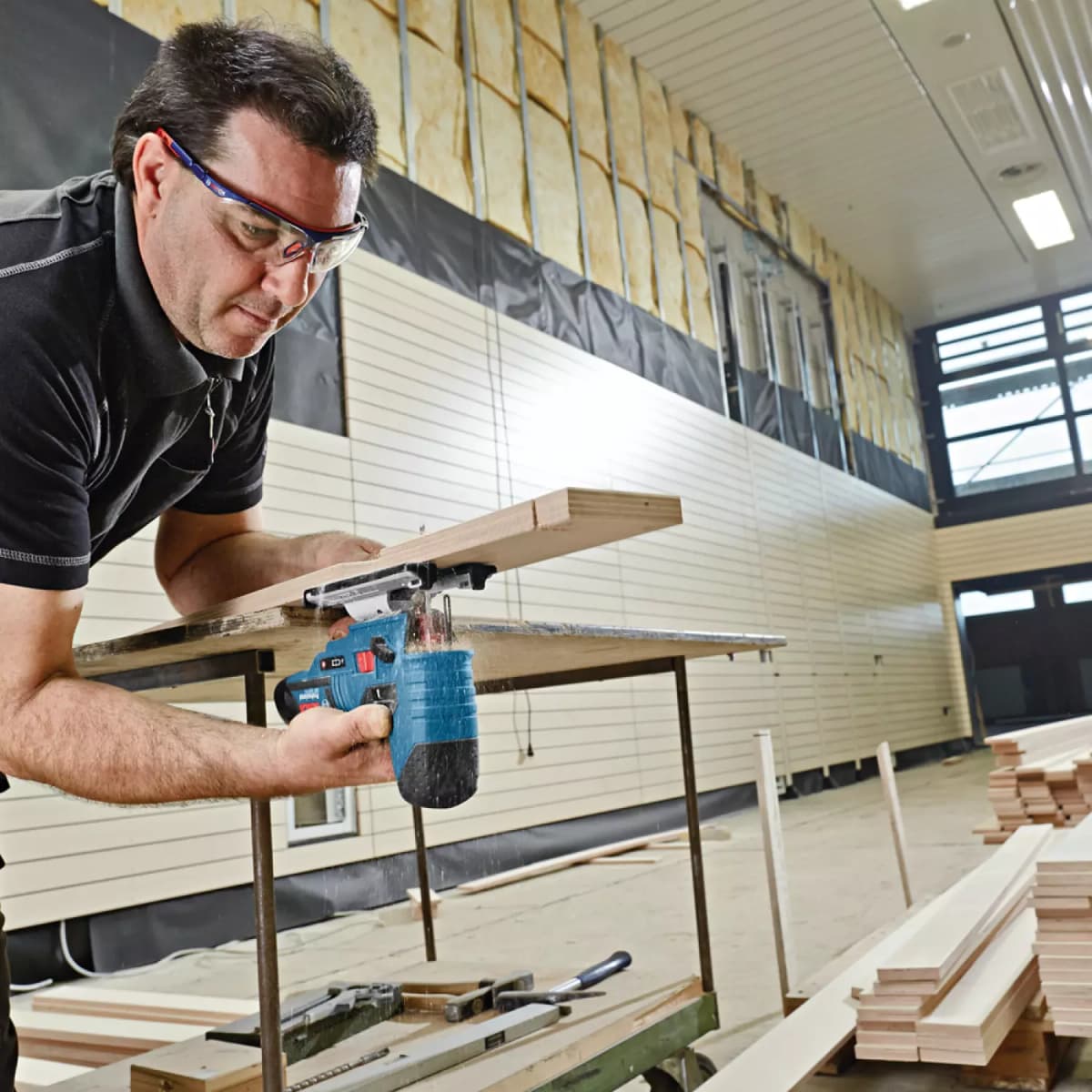 Bosch GST 12V-70 12V Li-Ion Accu Decoupeerzaag Body In L-Boxx - T-greep - Variabel thumbnail 4