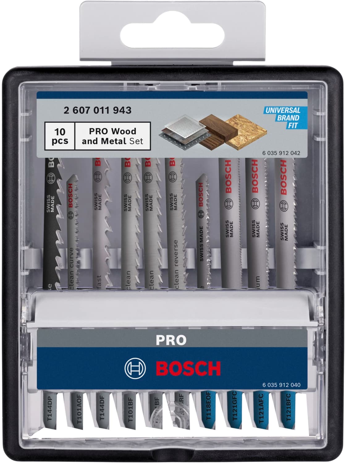 Bosch 2607011943 PRO 10-delige Hout En Metaal Zaagbladenset In Robustline Cassette - 100mm thumbnail 2
