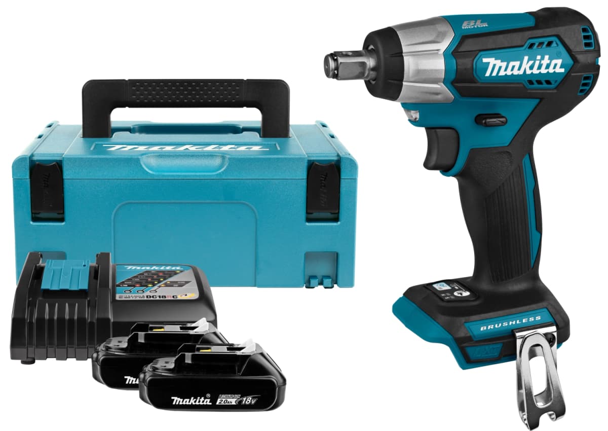 Makita DTW181RAJ 18V Li-Ion Accu Slagmoersleutel Set (2x 2,0Ah) In Mbox - 1/2"- Koolborstelloos