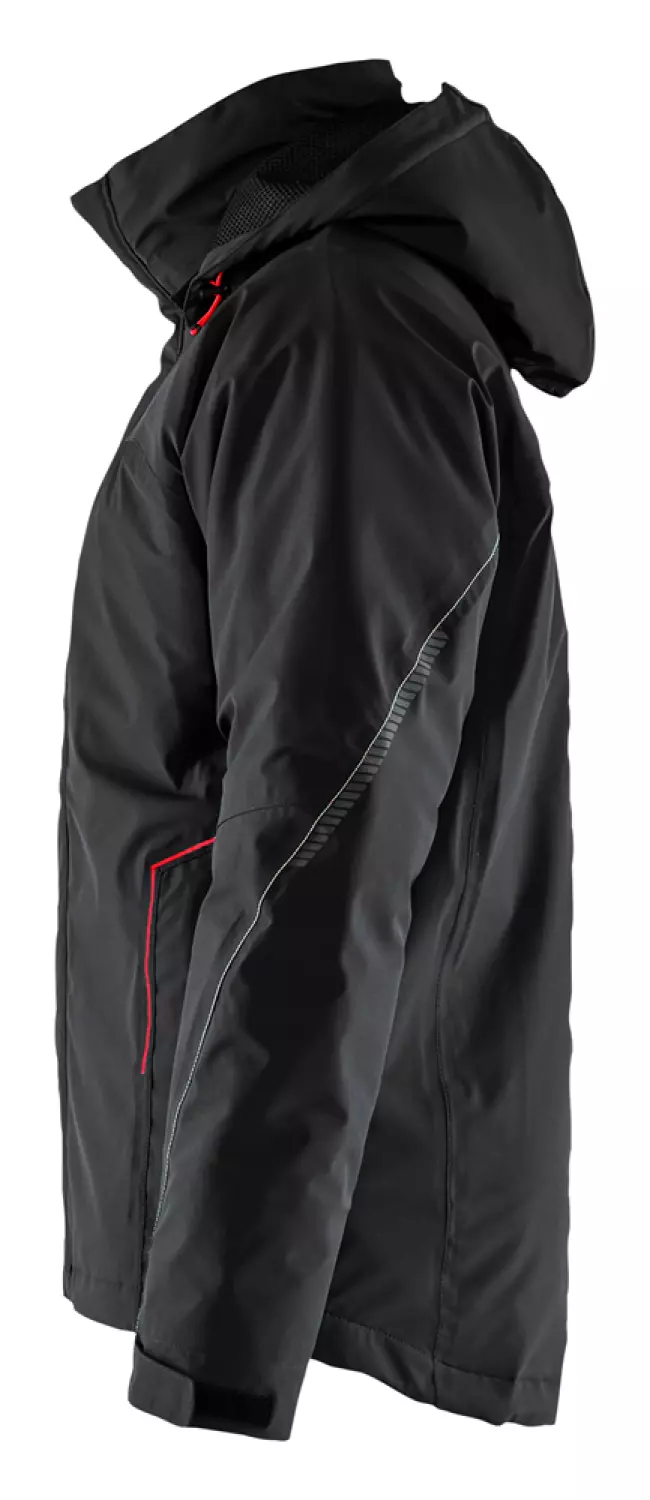 Blåkläder 4484 Lichtgewicht Winterjas 4-weg Stretch - Zwart/Rood - L thumbnail 3