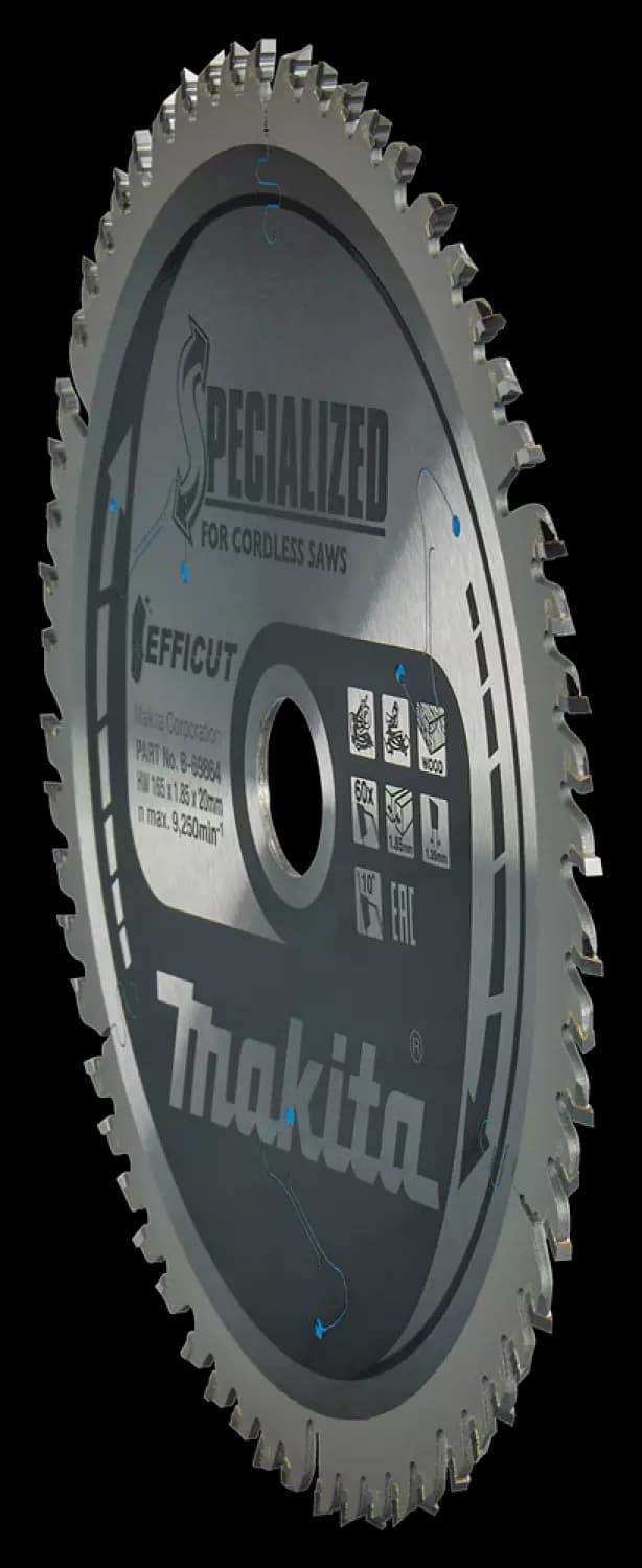 Makita B-69864 Efficut Afkortzaagblad Hout - 165x20x1,85mm 60T thumbnail 3