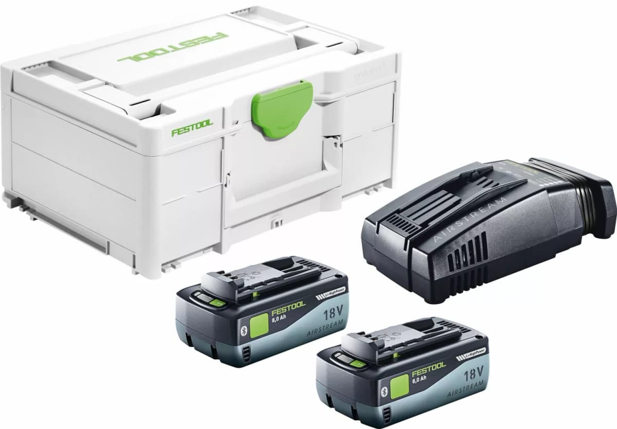 Festool SYS 18V 2x8,0/SCA16 Energieset (2x 8,0Ah) In Systainer