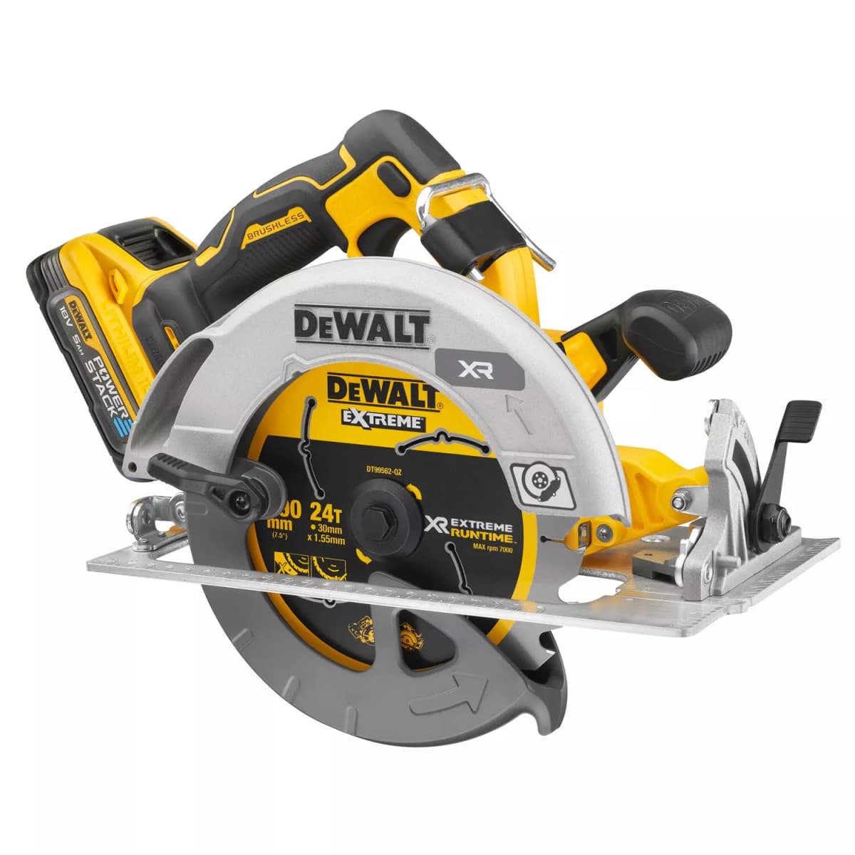 DeWALT DCS573H2T-QW 18V Li-ion XR Accu Cirkelzaag Set (2x POWERSTACK 5.0Ah) In TSTAK - 190mm thumbnail 2