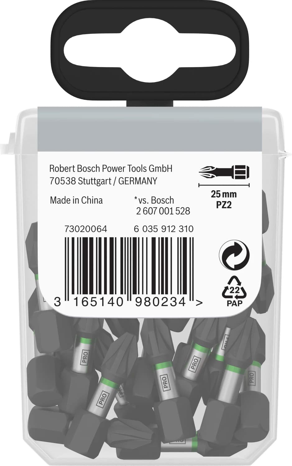 Bosch 2607002804 Impact 25-delige Bitset - 25mm - PZ2 thumbnail 2