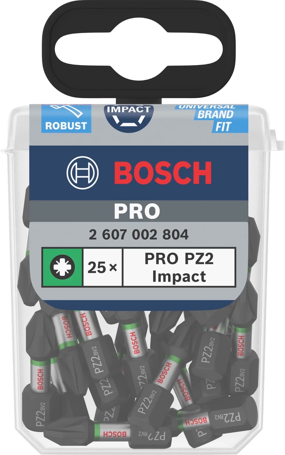 Bosch 2607002804 Impact 25-delige Bitset - 25mm - PZ2