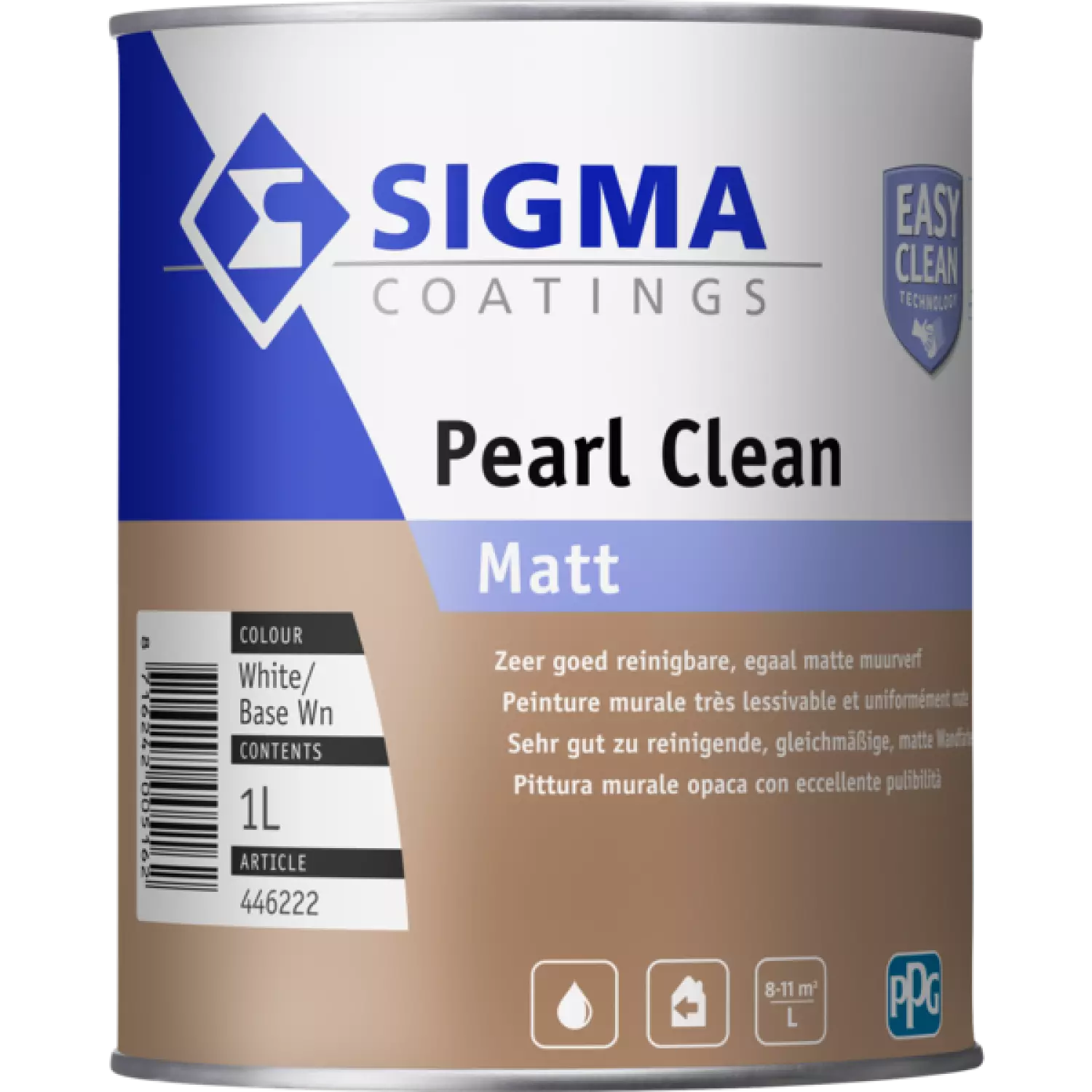 Sigma Pearl Clean Matt - Op Kleur Gemengd - 1L - Muurverf