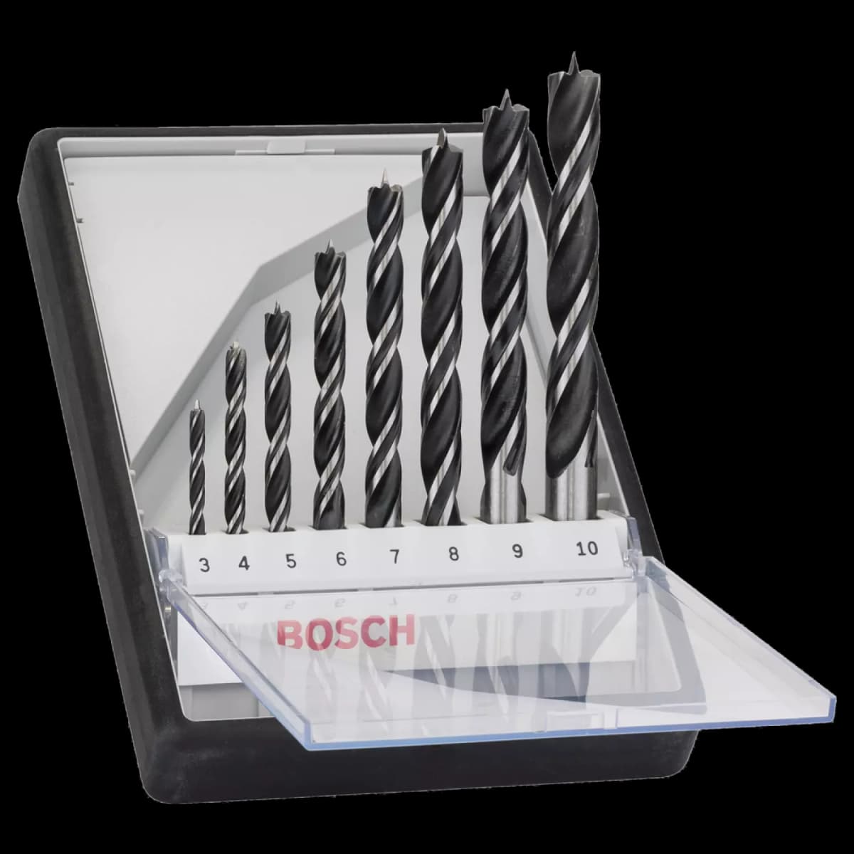 Bosch 2607010533 8-delige Robust Line Houtspiraalboor Set In Cassette - 3-10mm