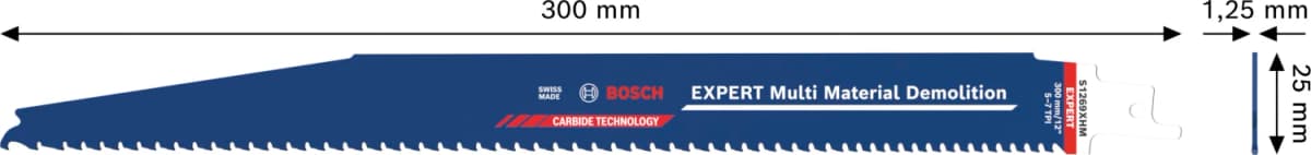 Bosch EXPERT S1269XHM Demolition Reciprozaagblad - 250mm - Multi Materiaal (10st) thumbnail 4