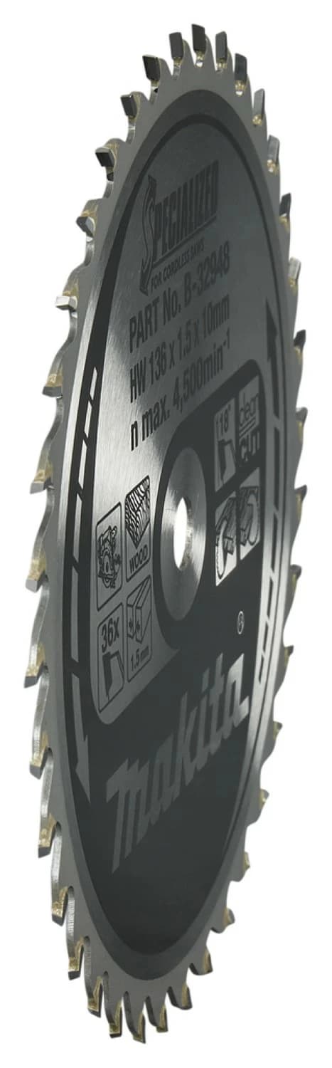 Makita B-32948 Specialized Cirkelzaagblad - 136 X 10 X 36T - Hout thumbnail 2