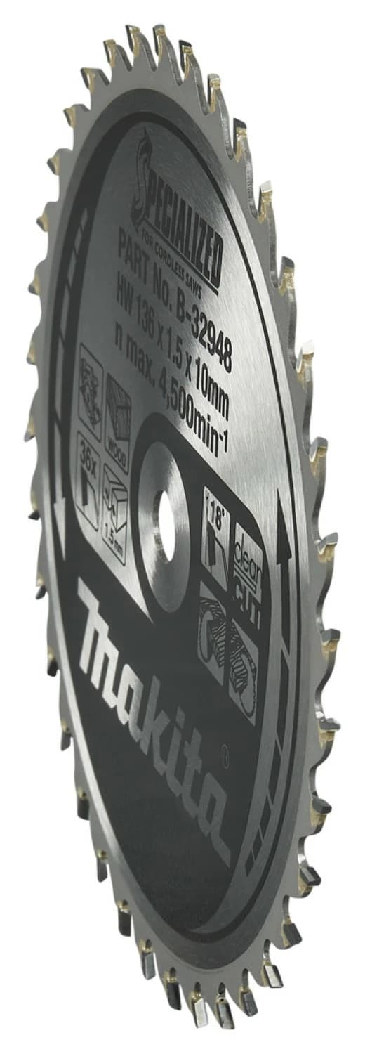 Makita B-32948 Specialized Cirkelzaagblad - 136 X 10 X 36T - Hout thumbnail 3
