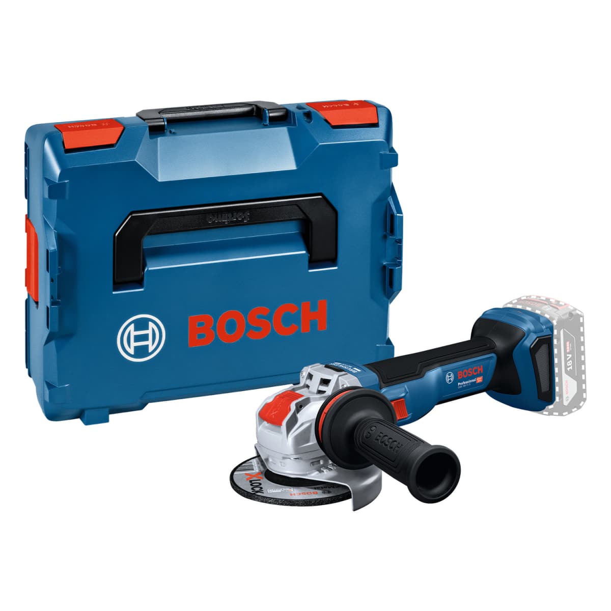 Bosch GWX 18V-11 S 18V Accu X-LOCK Haakse Slijper Body In L-Boxx - 125mm