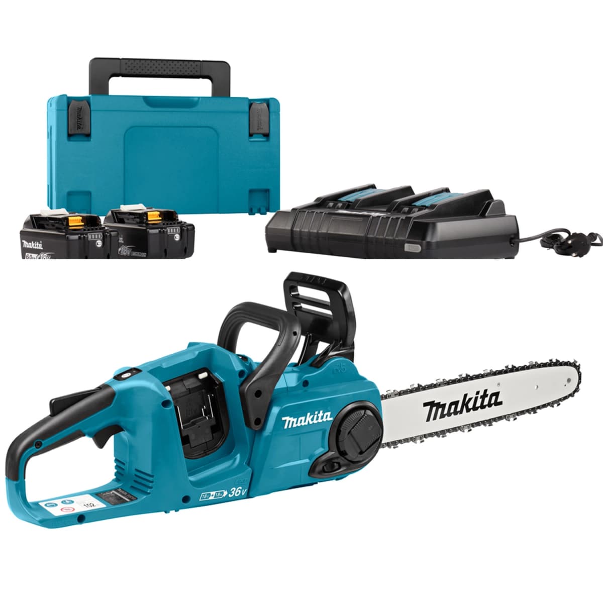 Makita DUC353PG2J LXT 2x18V Li-Ion Accu Kettingzaag Set (2x 6.0Ah) - 35cm