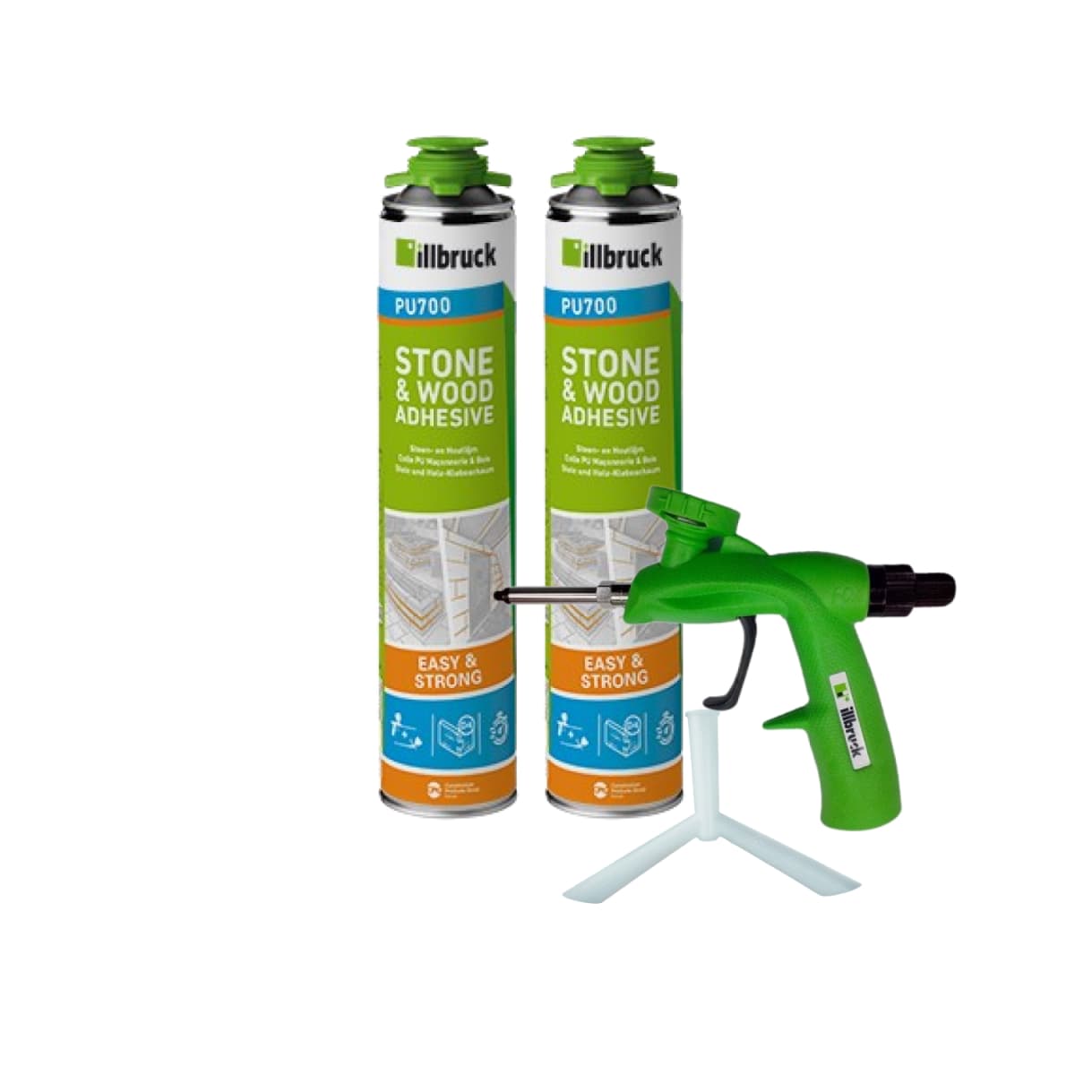 Illbruck PU700 Startersset - 2x PU700 - 880 Ml + AA700 Lijmverdeler + Pistool