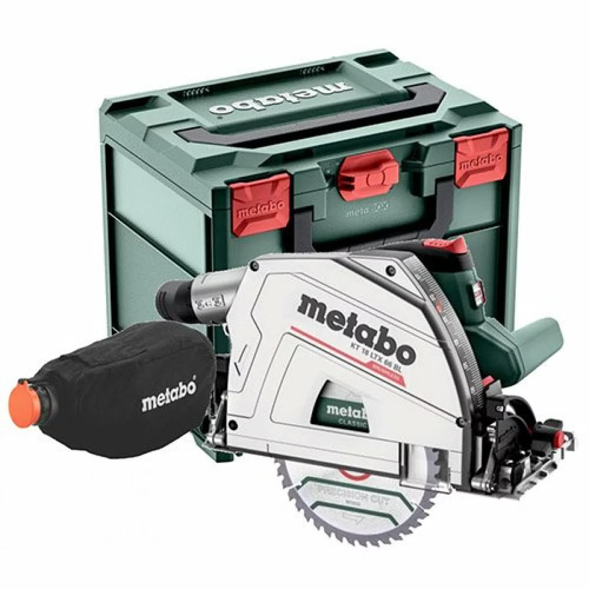 Metabo KT 18 LTX 66 BL 18V Li-ion Accu Invalcirkelzaag Body In MetaBOX - 165 X 20mm - Koolborstelloos