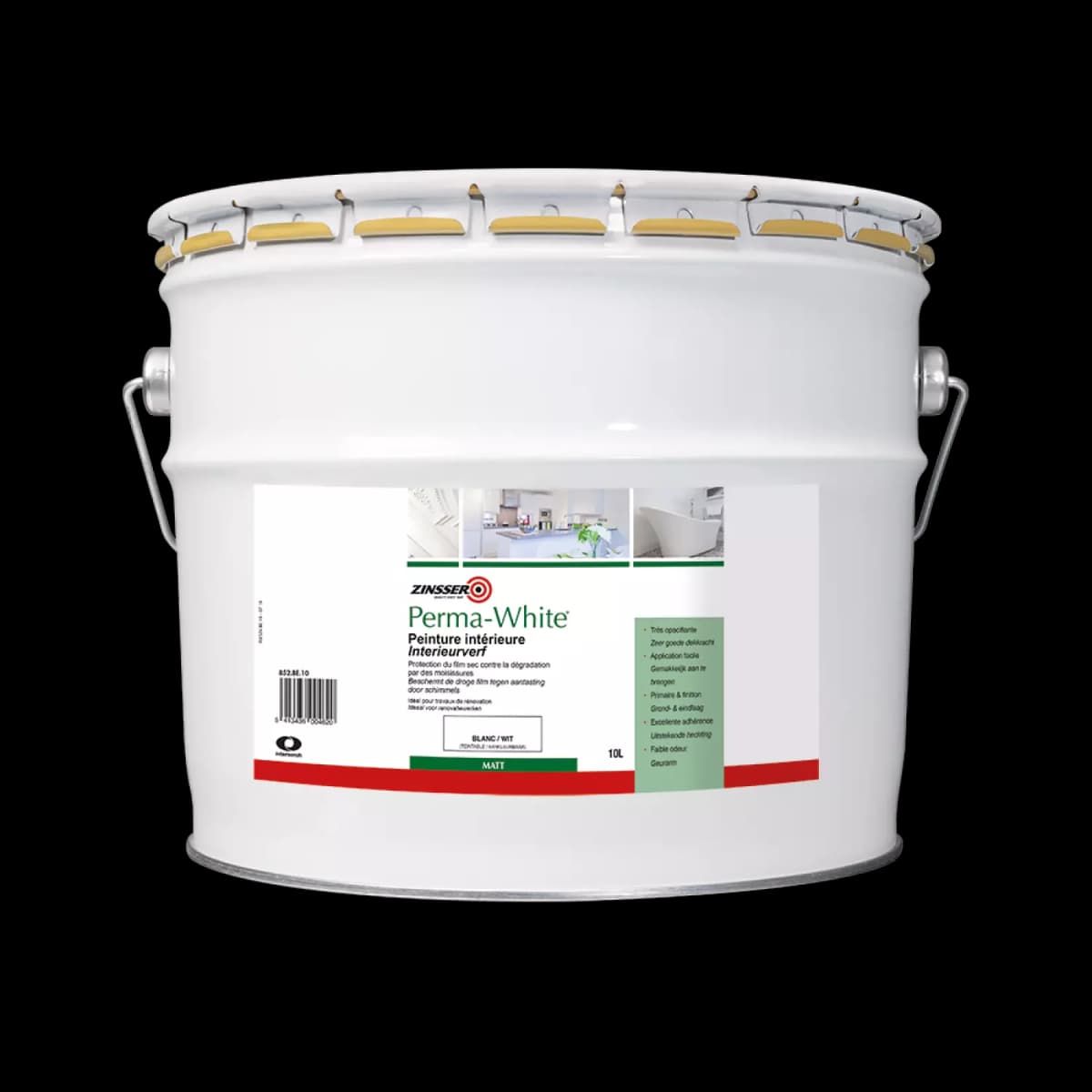 Zinsser Permawhite Mat - Badkamermuurverf - Wit - 10L