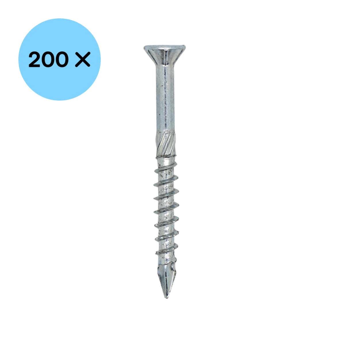 Woodies 61540405 Ultimate MDF-schroef - TX15 - 4.0 X 50mm - Platverzonken Kop - Deeldraad - Verzinkt (200st) thumbnail 2