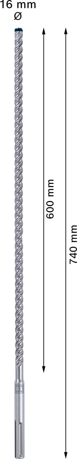 Bosch 2608900216 EXPERT Hamerboor SDS Max-8X - 16x600x740mm thumbnail 4
