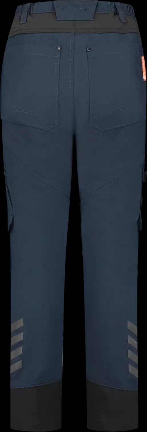 Workman 90251 STRETCH Worker Werkbroek P2S Dames - Navy / Zwart - Maat 44 (34/32) thumbnail 2