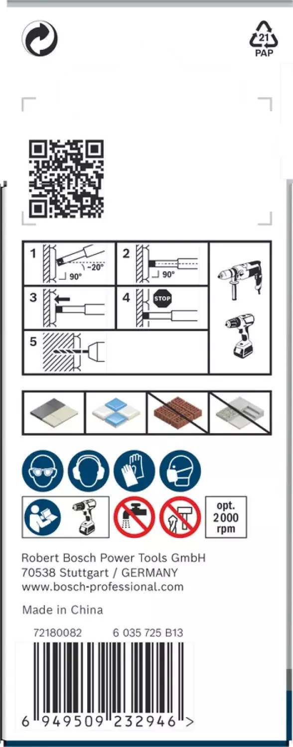 Bosch 2607011626 Pro 3-delige Ceramic Boorset - 6 Mm - 8 Mm thumbnail 4