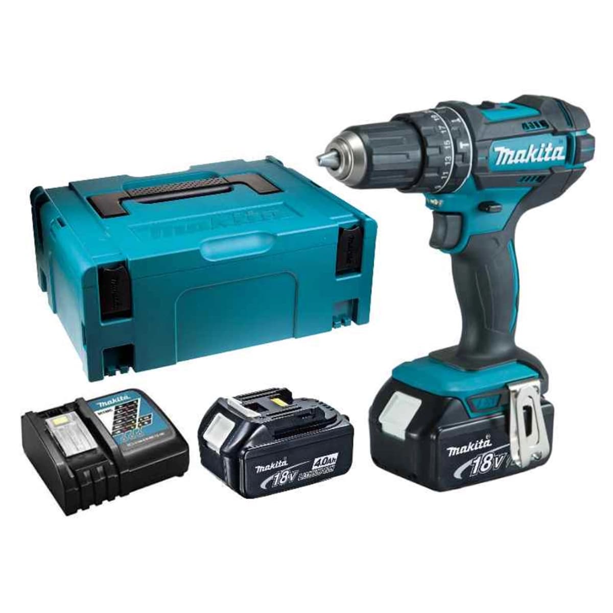 Makita DHP482RMJ 18V Li-Ion Accu Klopboor- /schroefmachine Set (2x 4.0Ah Accu) In Mbox