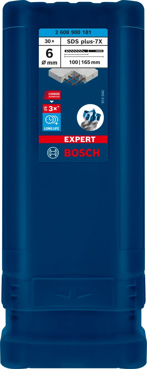 Bosch 2608900181 EXPERT Hamerboor SDS Plus-7X 30st 6x100x165mm thumbnail 2