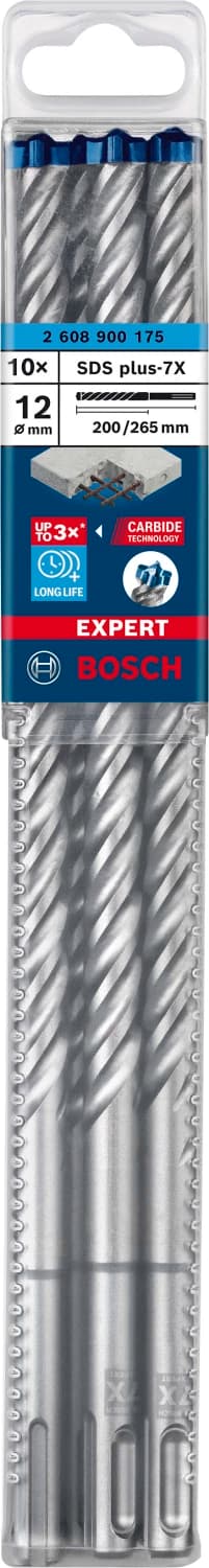 Bosch 2608900175 EXPERT SDS Plus-7X Hamerboor - 12x200x265mm (10st) thumbnail 2