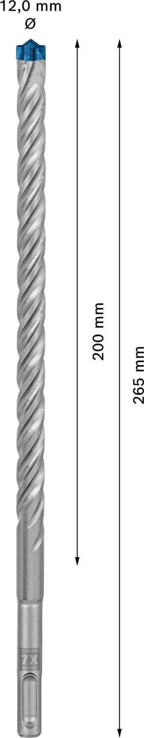 Bosch 2608900175 EXPERT SDS Plus-7X Hamerboor - 12x200x265mm (10st) thumbnail 4