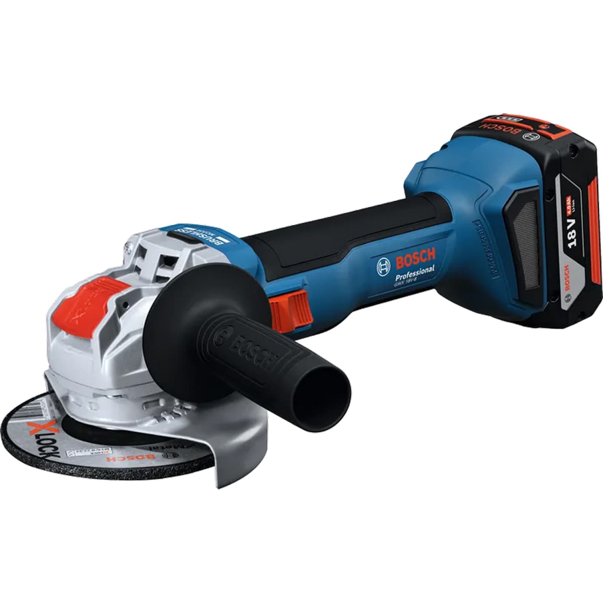 Bosch GWX 18V-8 18V Accu X-LOCK Haakse Slijper Set (2x 4,0 Ah) In L-Boxx - 125mm thumbnail 2