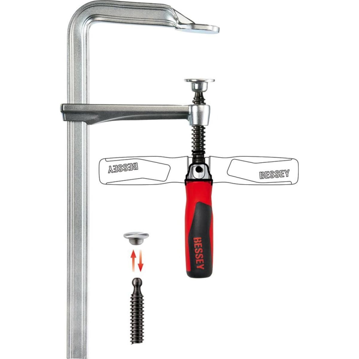 Bessey GZ60-12KG Lijmtang - Geheel Staal - 600 X 120mm - Klapgreep