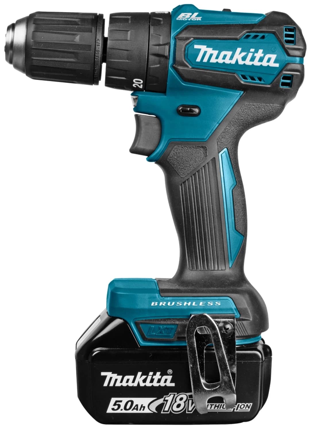 Makita DHP483RTJ 18V Li-Ion Accu Klopboor- /schroefmachine Set (2x 5.0Ah Accu) In Mbox - Koolborstelloos thumbnail 2