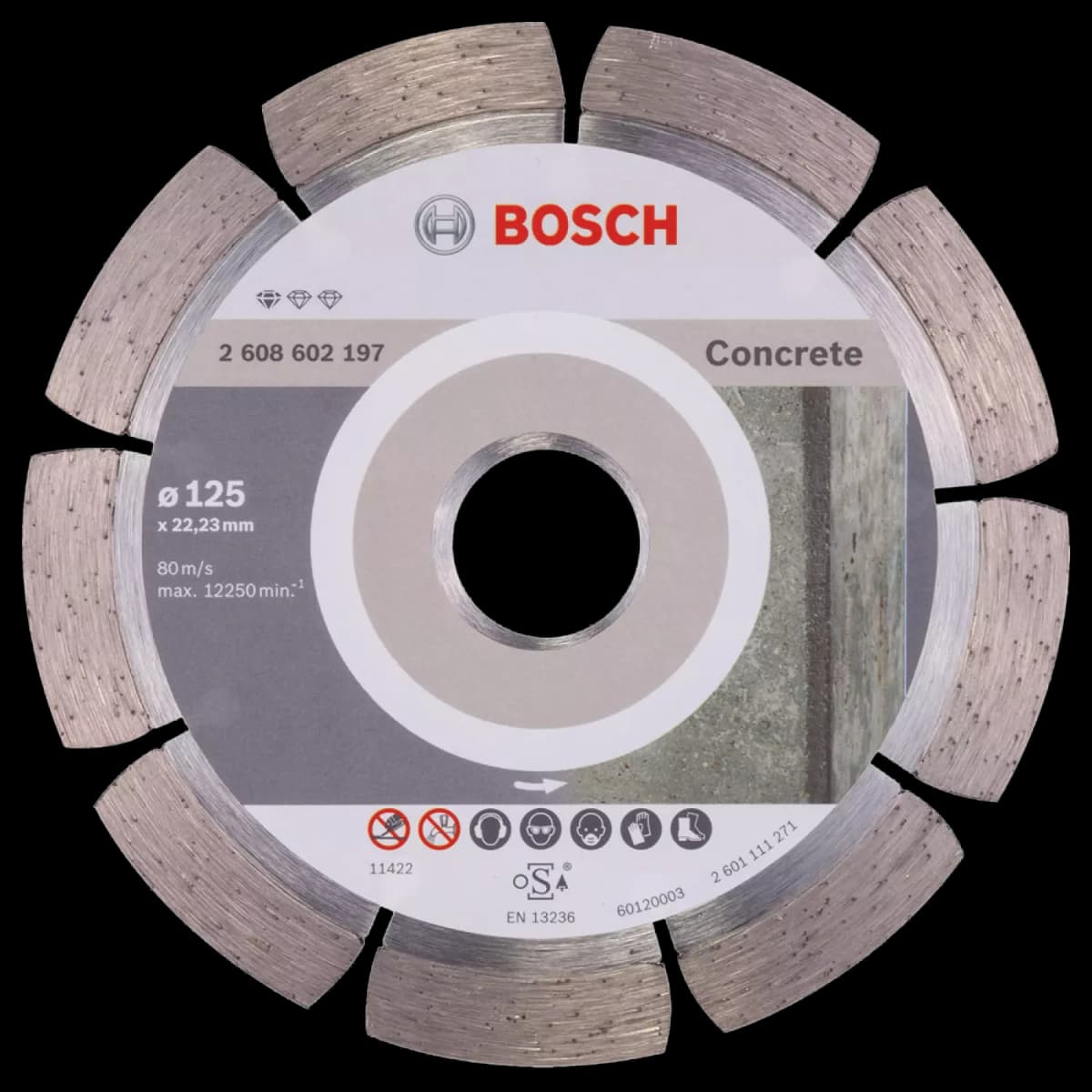 Bosch 2608602197 Standard Diamantdoorslijpschijf - 125 X 22,23 X 1,6mm - Beton